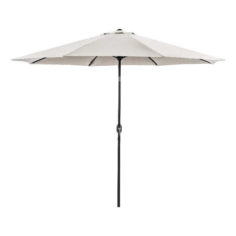 Furniture of America Perth 11' Outdoor Patio Metal Patio Beige Umbrella