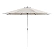 Furniture of America Perth 11' Outdoor Patio Metal Patio Beige Umbrella