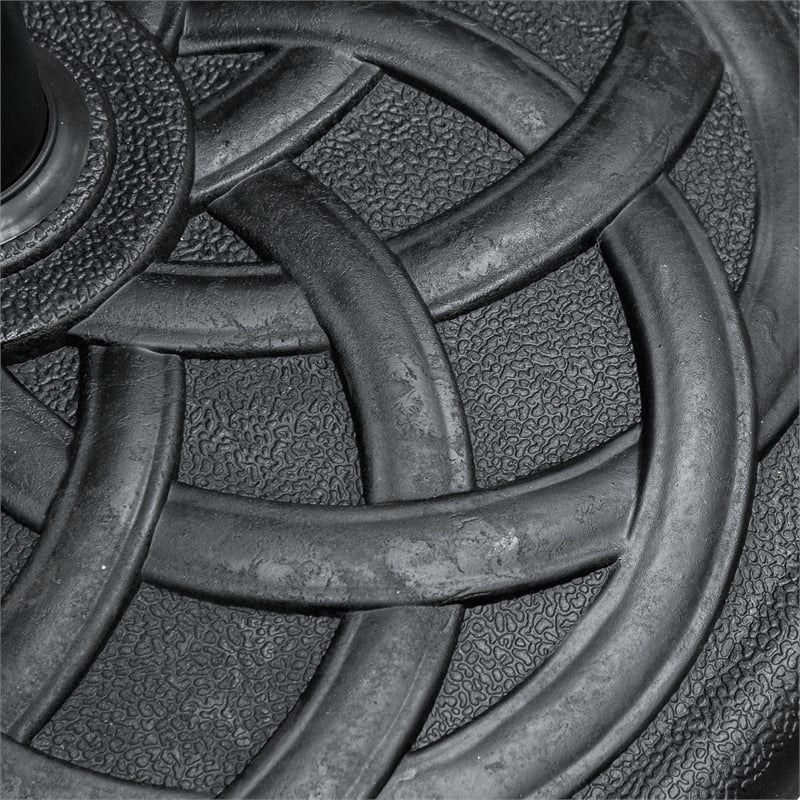 Furniture of America Bass Outdoor Patio Round Resin Black Umbrella Base