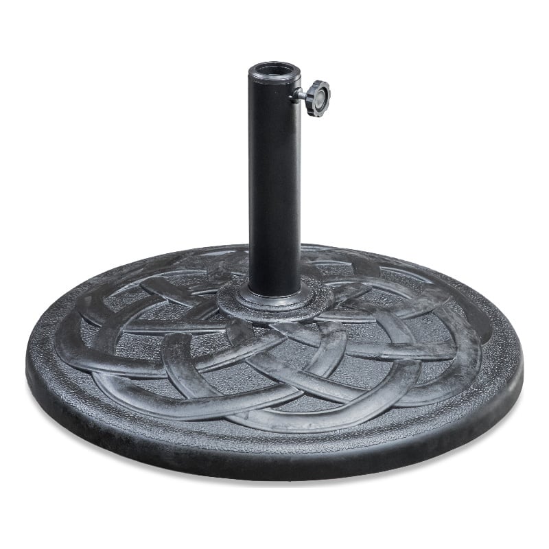 Furniture of America Bass Outdoor Patio Round Resin Black Umbrella Base