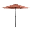 Furniture of America Perth 11' Outdoor Patio Metal Patio Sienna Red Umbrella