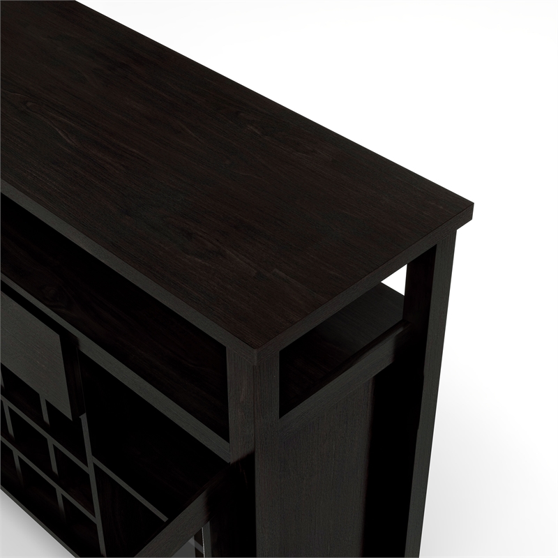 Furniture of America Elm Wood Buffet Table with Wine Rack in Espresso