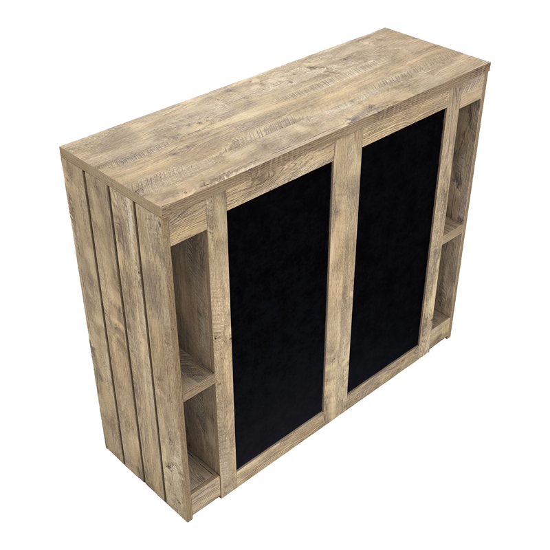 Furniture of America Levi Farmhouse Wood Bart Table in Weathered Oak