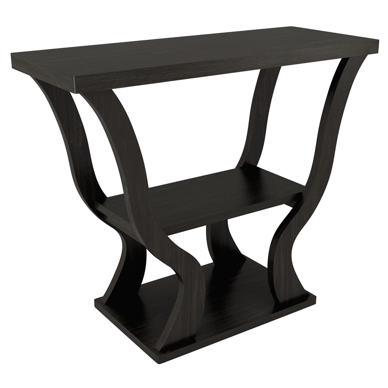 Furniture of America Bell Wood Console Sofa Entrance Table in Espresso