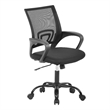 Furniture of America Siv Ergonomic Nylon Fabric Mesh Swevil Desk Chair in Black