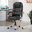 Furniture of America Kanji Faux Leather High Back Desk Chair in Black