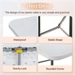 Furniture of America Oli Folding Party Utility HDPE Plastic Table in White