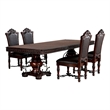 Furniture of America Exa Traditional Wood 5-Piece Dining Table Set in Cherry
