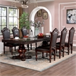 Furniture of America Exa Traditional Wood 7-Piece Dining Table Set in Cherry