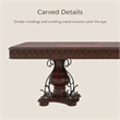 Furniture of America Exa Traditional Wood 7-Piece Dining Table Set in Cherry