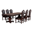 Furniture of America Exa Traditional Wood 7-Piece Dining Table Set in Cherry