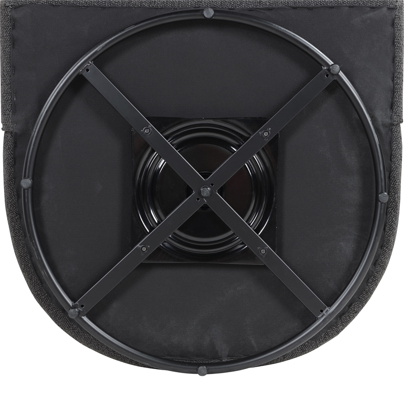 Furniture of America Tess Fabric Armchair with Curved Armrests in Charcoal