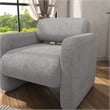 Furniture of America Luna Fabric Armchair with Rounded Corners in Gray