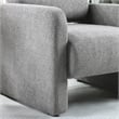 Furniture of America Luna Fabric Armchair with Rounded Corners in Gray