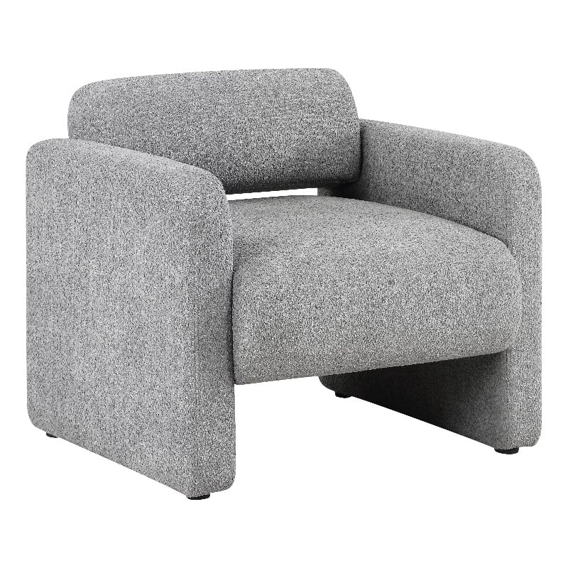 Furniture of America Luna Fabric Armchair with Rounded Corners in Gray