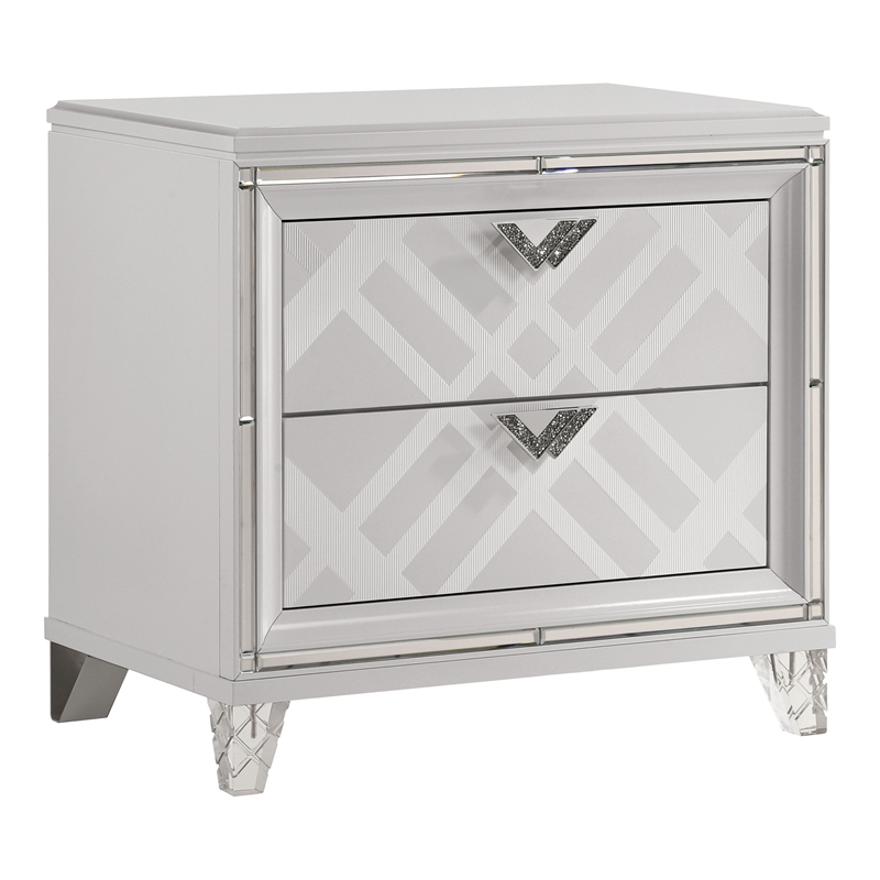 FOA Anaiya 3-Piece Contemporary Wood King Storage Bed Set in White