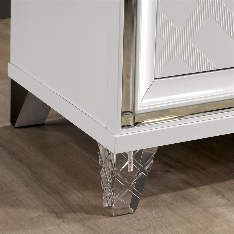 FOA Anaiya 3-Piece Contemporary Wood Queen Storage Bed Set in White