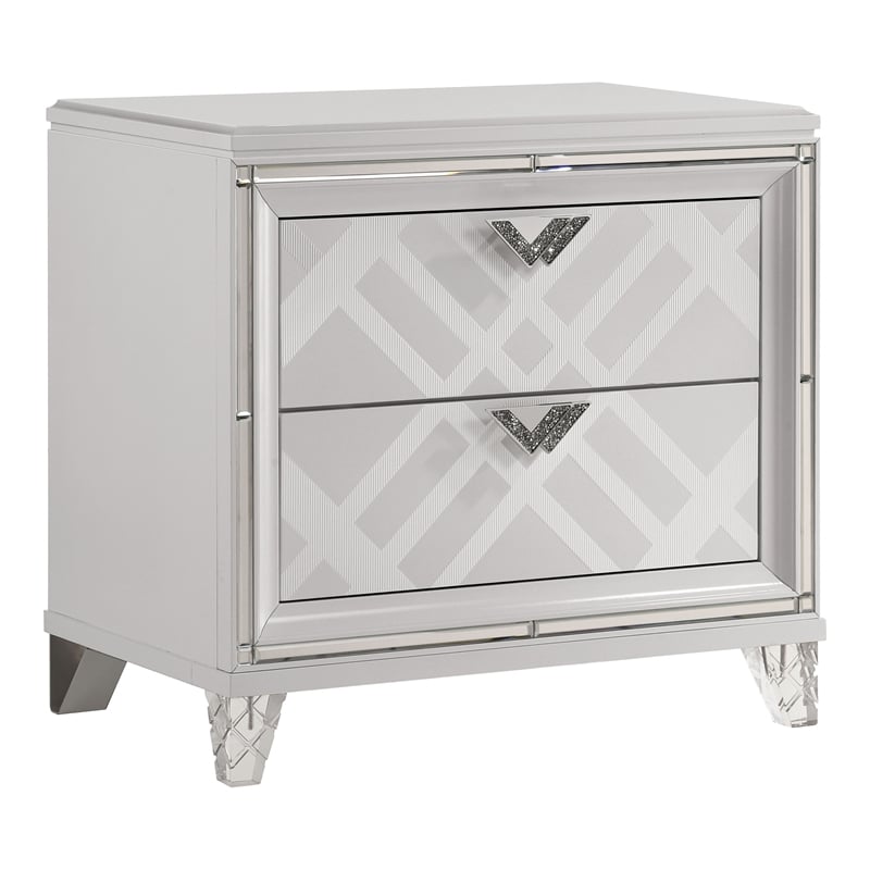 FOA Anaiya 3-Piece Contemporary Wood Queen Storage Bed Set in White