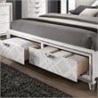 FOA Anaiya 6-Piece Contemporary Wood California King Bed Set in White