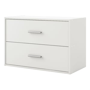 Furniture of America Seni Stackable Wood 2-Drawer Bookcase in White