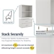 Furniture of America Seni Stackable Wood 2-Drawer Bookcase in White