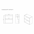Furniture of America Seni Stackable Wood 2-Shelf Bookcase in White