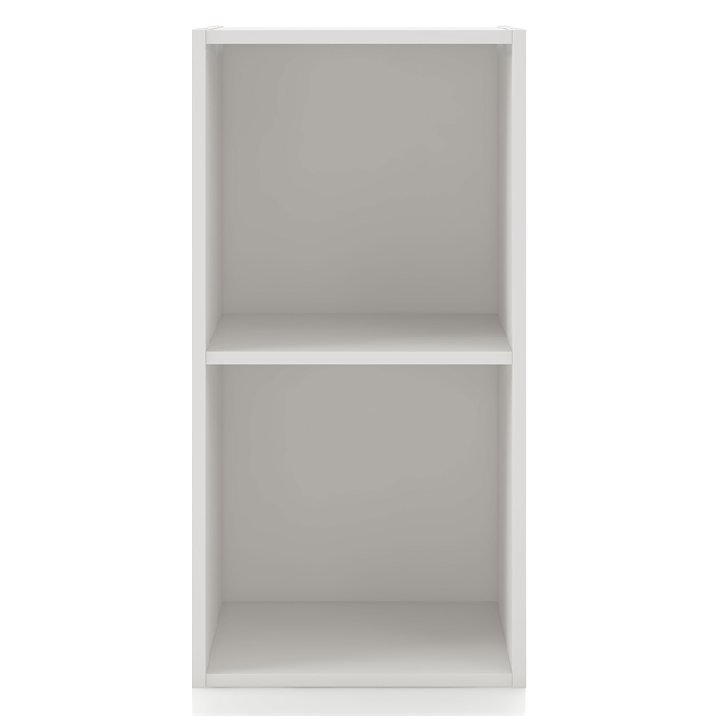 Furniture of America Seni Stackable Wood 2-Cube Bookcase in White