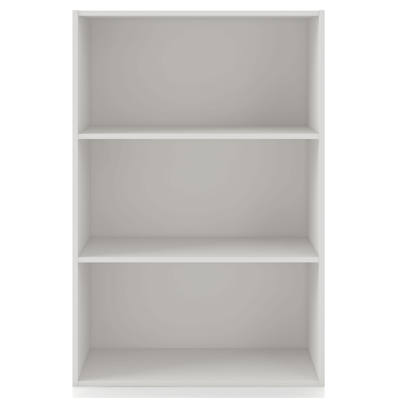 Furniture of America Seni Stackable Wood 3-Shelf Bookcase in White