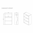 Furniture of America Seni Stackable Wood 3-Shelf Bookcase in White