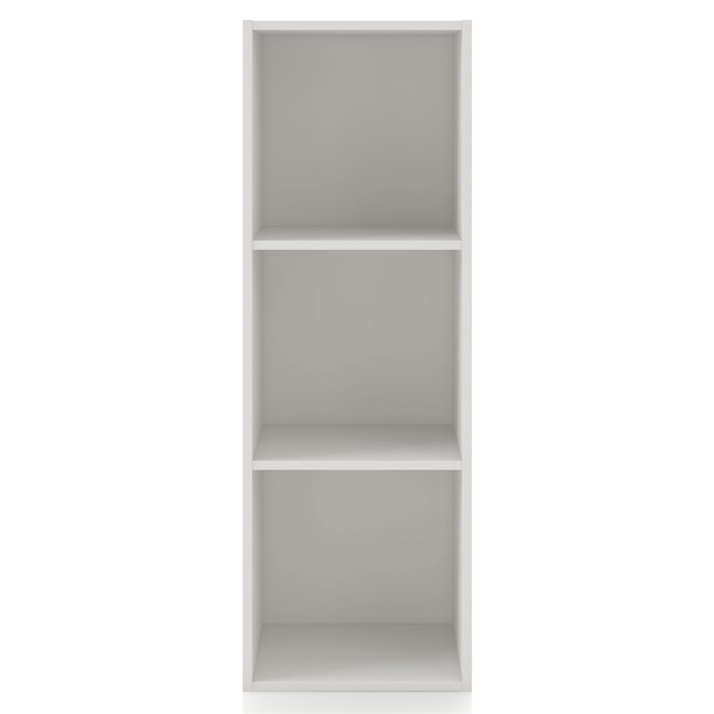 Furniture of America Seni Stackable Wood 3-Cube Bookcase in White