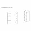 Furniture of America Seni Stackable Wood 3-Cube Bookcase in White