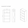 Furniture of America Seni Stackable Wood 4-Shelf Bookcase in White