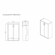 Furniture of America Seni Stackable Wood 3-Shelf White Bookcase with Door