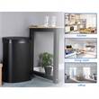 FOA Rena 13 Gallon Stainless Steel Motion Sensor Automatic Trash Can in Black