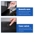 FOA Rena 13 Gallon Stainless Steel Motion Sensor Automatic Trash Can in Black