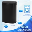 FOA Rena 13 Gallon Stainless Steel Motion Sensor Automatic Trash Can in Black