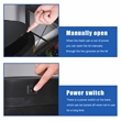 FOA Rena 13 Gallon Stainless Steel Motion Sensor Automatic Trash Can in Black