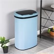 FOA Rena 13 Gallon Stainless Steel Motion Sensor Automatic Trash Can in Blue