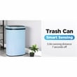FOA Rena 13 Gallon Stainless Steel Motion Sensor Automatic Trash Can in Blue