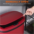 FOA Rena 13 Gallon Stainless Steel Motion Sensor Automatic Trash Can in Red