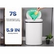 FOA Rena 13 Gallon Stainless Steel Motion Sensor Automatic Trash Can in White