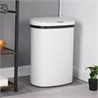 FOA Rena 13 Gallon Stainless Steel Motion Sensor Automatic Trash Can in White
