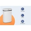 FOA Rena 13 Gallon Stainless Steel Motion Sensor Automatic Trash Can in White