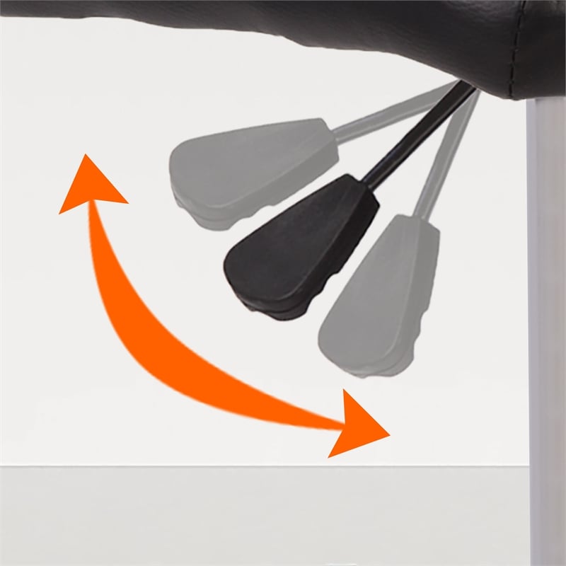 Furniture of America Barch Faux Leather Adjustable Black Bar Stools (Set of 2)