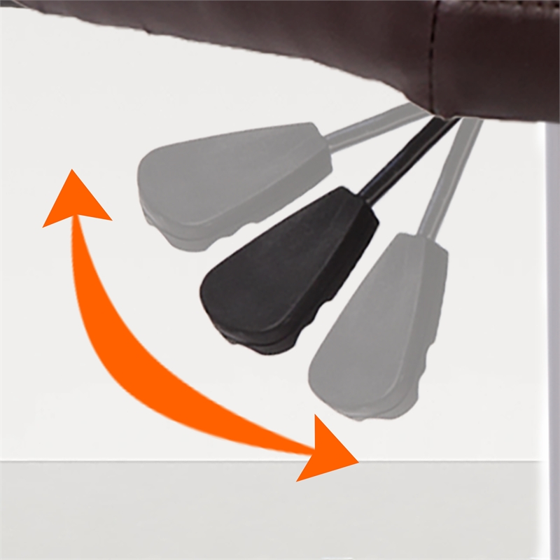 Furniture of America Barch Faux Leather Adjustable Brown Bar Stools (Set of 2)