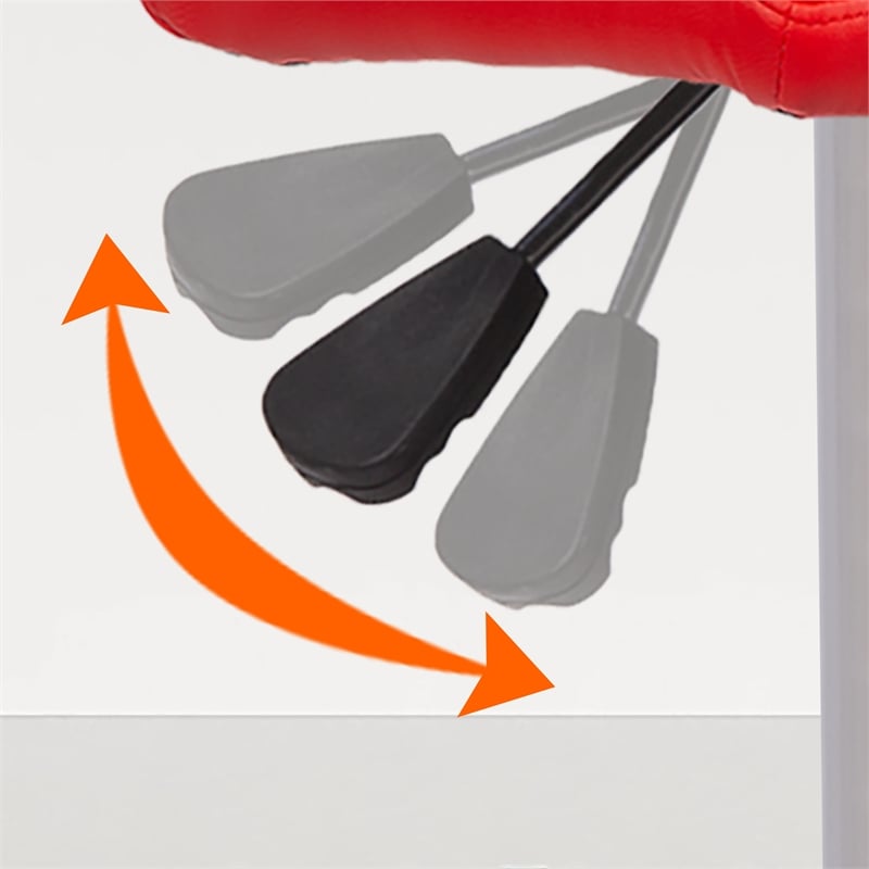 Furniture of America Barch Faux Leather Adjustable Red Bar Stools (Set of 2)