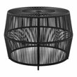 Muse & Lounge Co. Meja Wicker / Rattan Round Outdoor Coffee Table in Black