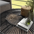 Muse & Lounge Co. Meja Wicker / Rattan Round Outdoor Coffee Table in Black