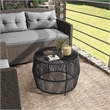 Muse & Lounge Co. Meja Wicker / Rattan Round Outdoor Coffee Table in Black