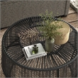 Muse & Lounge Co. Meja Wicker / Rattan Round Outdoor Coffee Table in Black